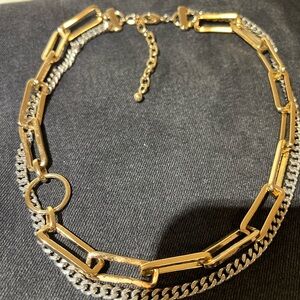 Gold and Silver Chain Necklace